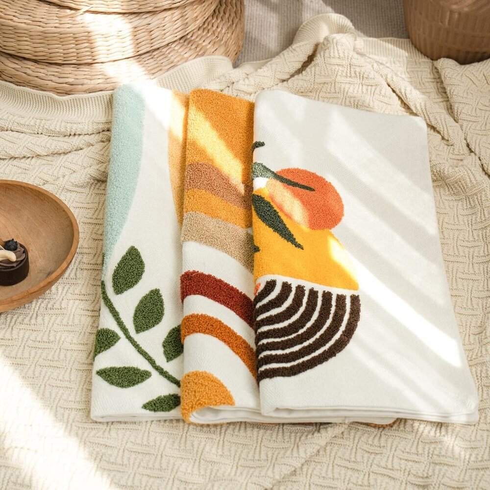 Stylish Bohu Colorful Throw Pillow Covers 18x18,Soft Mid Century Floral Minimali - Picture 8 of 8